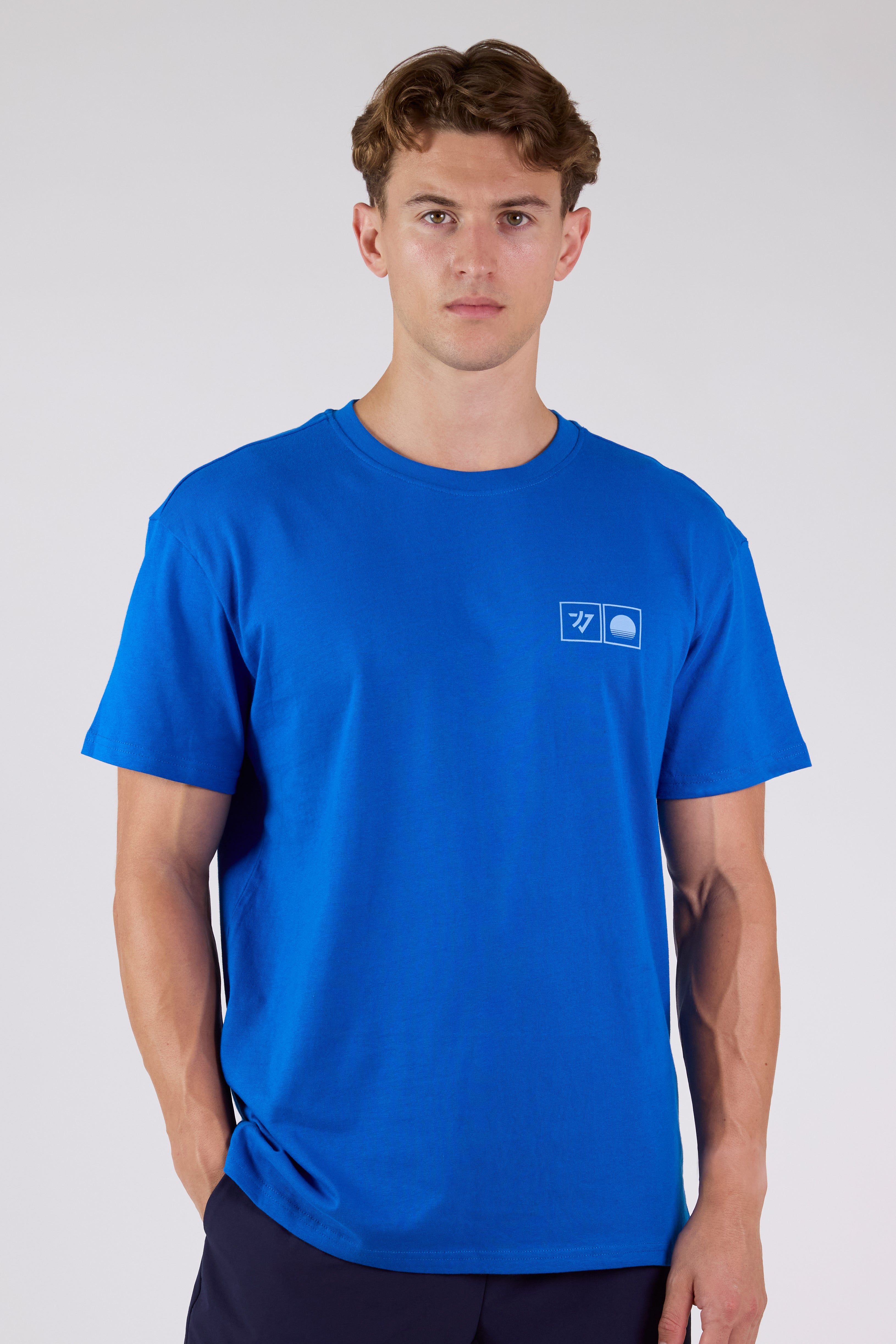 Oversize T-Shirt Cobalt Blue Rising Sun