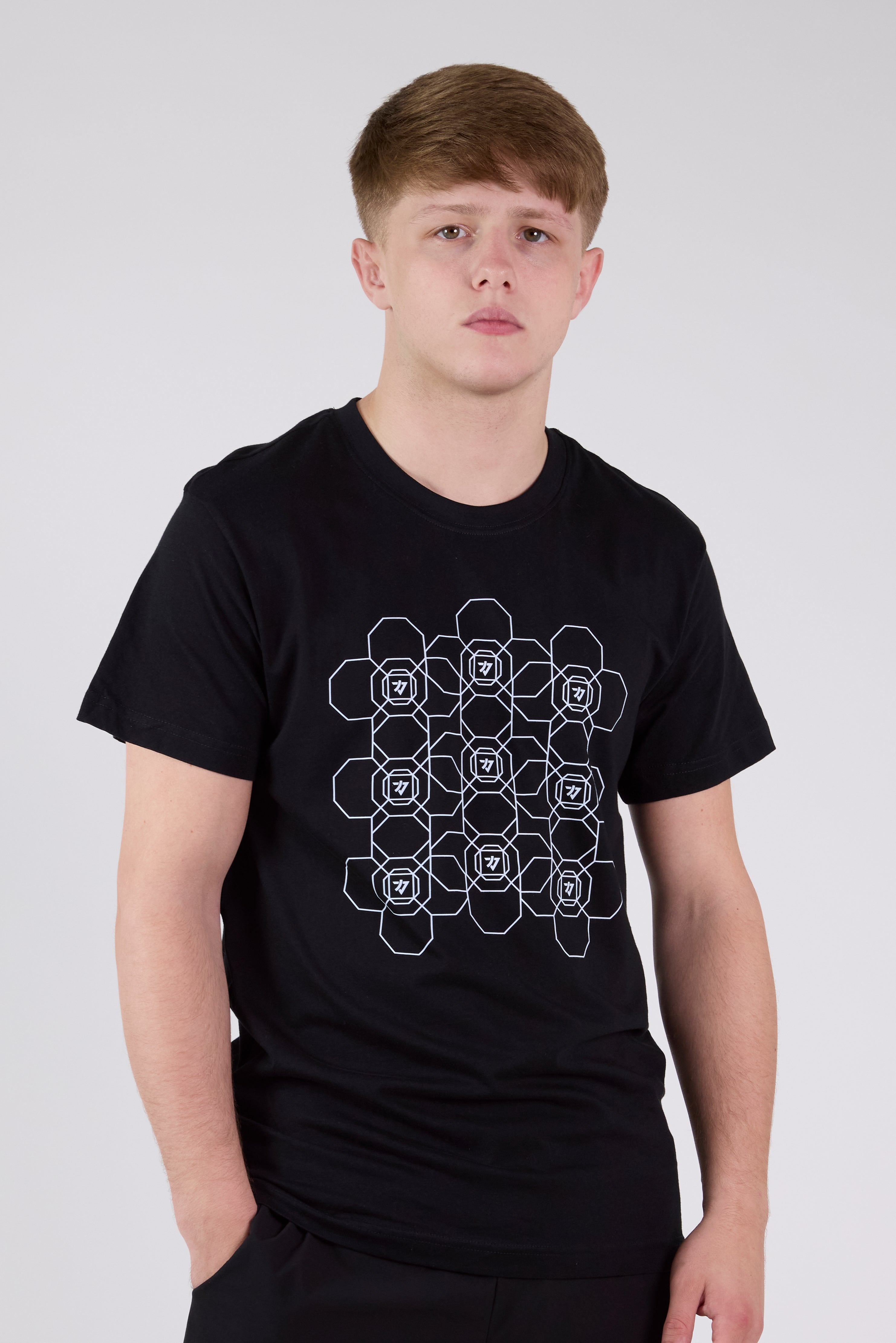 Normal Fit Geo T-Shirt Black