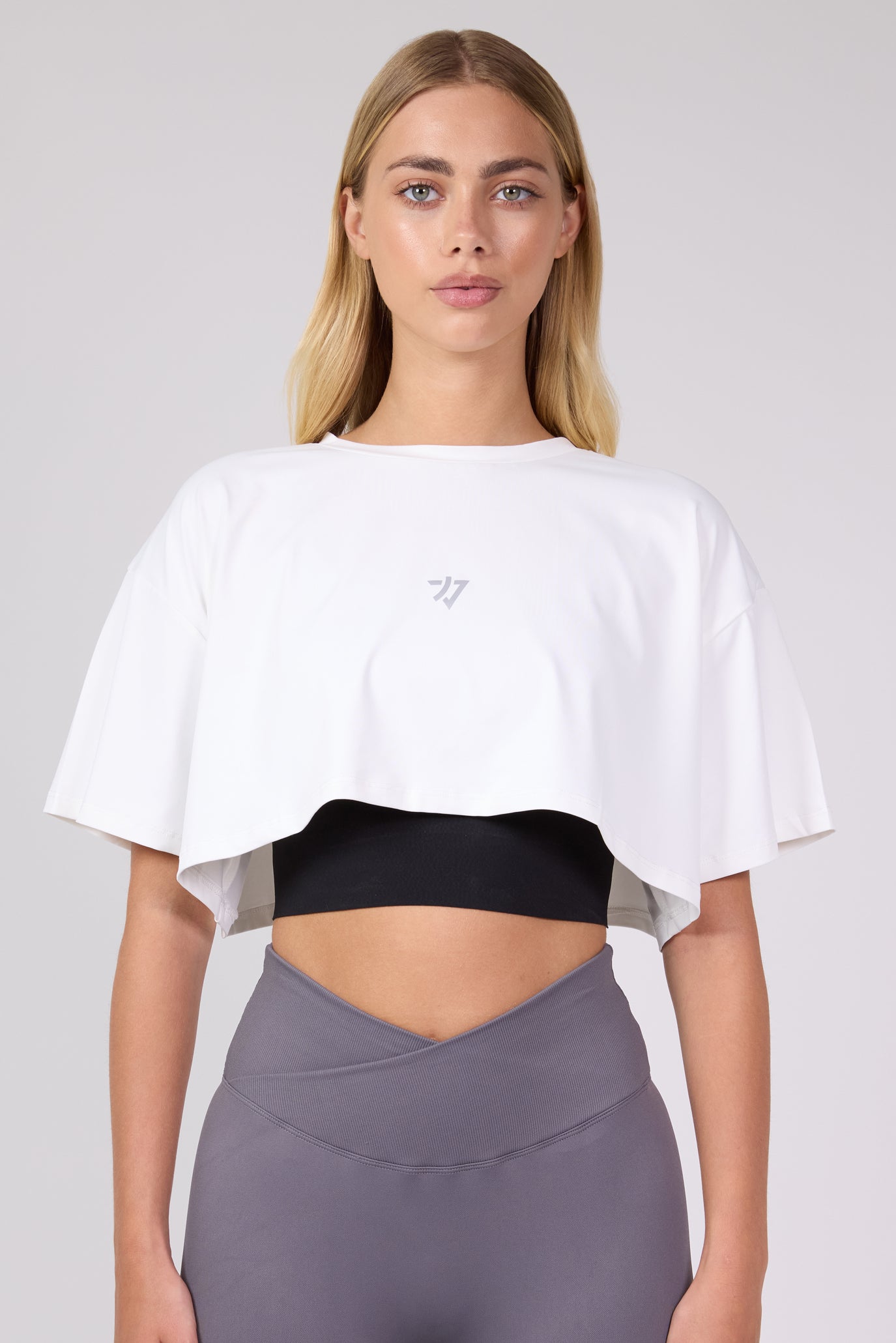 Raku Oversize Crop T-Shirt White